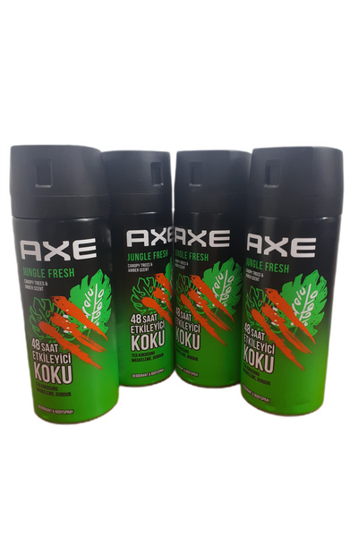 Axe JUNGLE FRESH DEODORANT 150 ML X 4 ADET