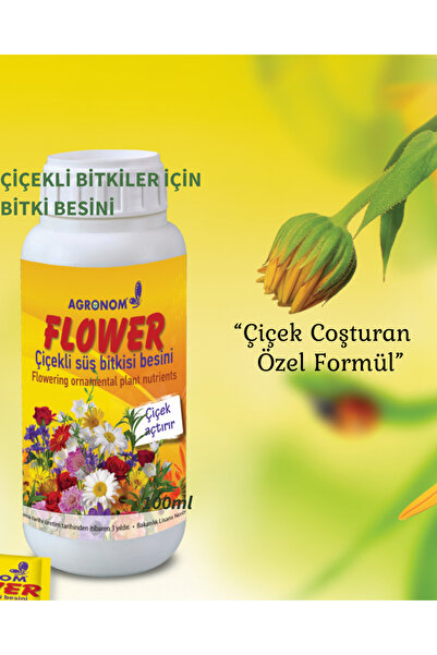Agronom Gül, Orkide, Menekşe Vb. Çiçekli SIVI Bitki Besini, Gübresi, Genel Vitamin, Çiçek Coşturan (100 ml)