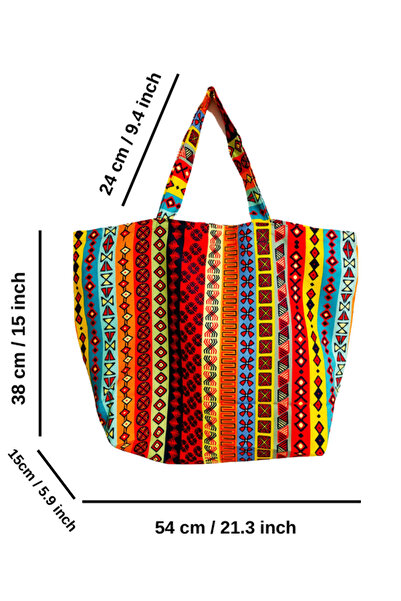 shopExxtra Geantă mare de umăr din in - Geantă de plajă și cumpărături cu mod...