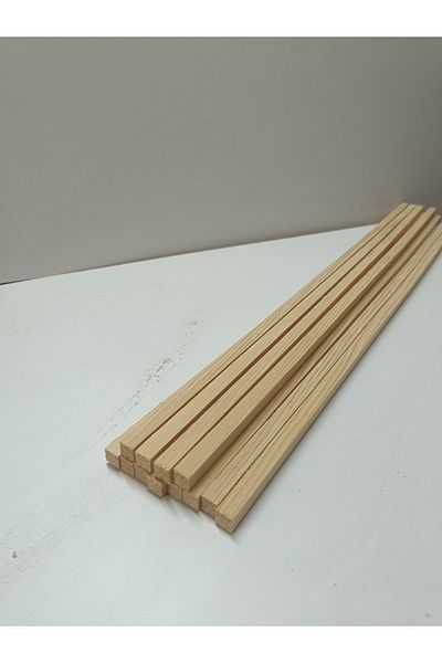 atölyebaneta 1cm x 1cm x 50 Cm Wooden Sticks - 8 Pieces