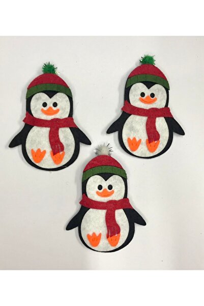 KeçeBizde Keçe Figür Ponponlu Penguen 10 Cm 5 Adet