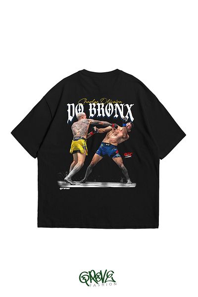 Grove Fashion Tricou oversize unisex Charles Oliveira BJJ - imprimat față și spate