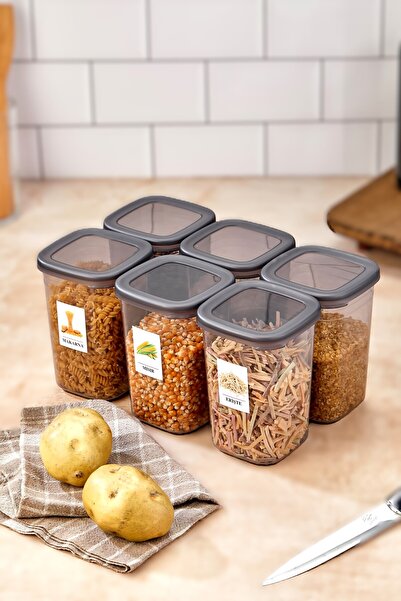 FBZhome 6 Pieces Square Food Storage Set with 1200 ml Capacity - Hard Cover