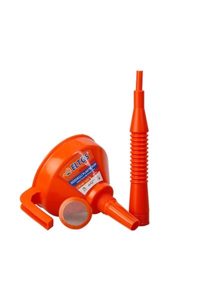 Eltos Plastik Hortumlu Süzgeçli Yağ-benzin Motosiklet Hunisi - 16 Cm Çap