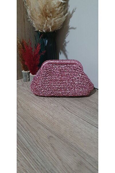 Knittingworld Hasır çanta clutch çanta abiye çanta şık çanta