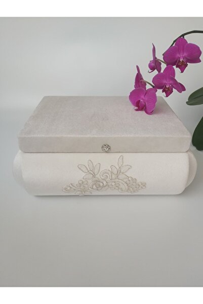 Nurka Çeyiz Küçük Boy Gelin Sandığı / Kişisel Bakım Malzemesi Sandığı