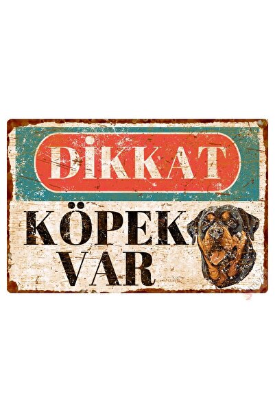 Hayg Equipment Vintage Dikkat Köpek Var Alüminyum Uyarı Levhası - Rottweiler ...