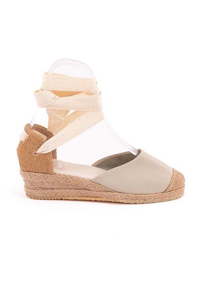 Star Tombis Beige Wicker Jute Wrist Tie - Casual Women's Espadrille, Handmade