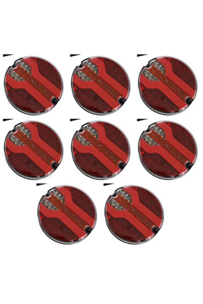 Genel Markalar 8li Takım Hamburger Lamba 4 Fonksiyonlu Akarlı Kayarlı Neonlu Lamba 12v