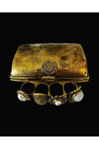 Kaantik - From St Xavier gold Koleksiyon Pirinç Çanta