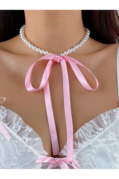Pinky Lady Coquette aesthetic cam inci kolye