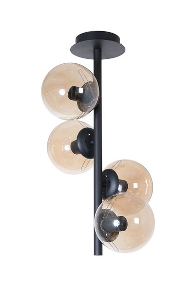 Fer Avize Ivy Special Design Modern Sports Color Colored Globe Glass 4-Piece Chandelier