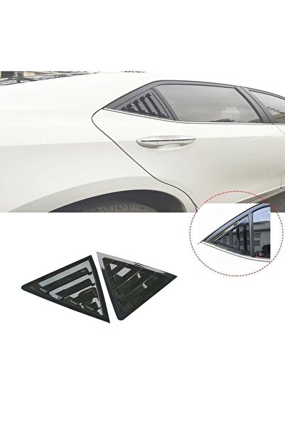 Harphour إكسسوارات تويوتا كورولا حاجب زجاجي على شكل فراشة أسود بيانو 2014-2018