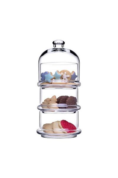 Paşabahçe Small Size 96896 Villa Patisserie 3 Tier Bell Jar