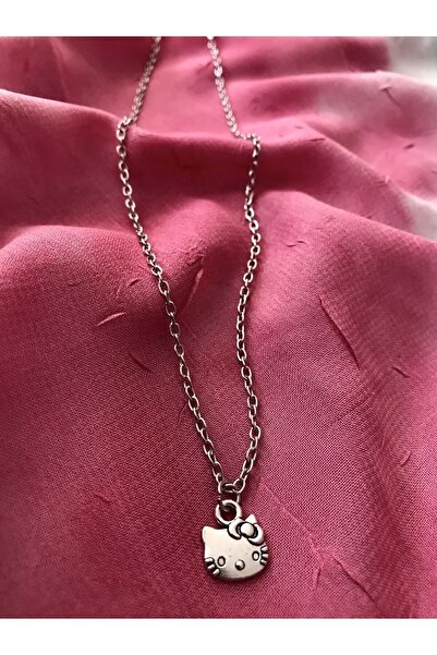 Bohemian Minimal Hello Kitty Kolye Gümüş Kaplama