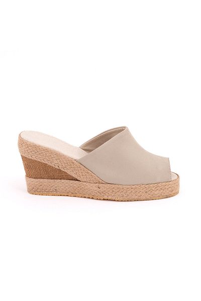 Star Tombis Platform Straw Linen Casual Slippers - Real Handmade Design, Handmade