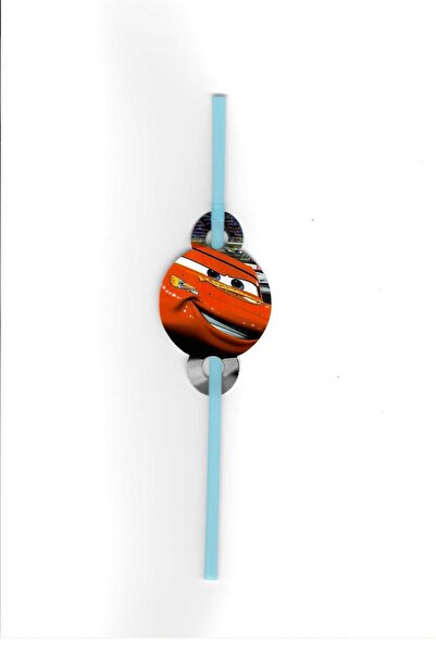 PartylandTR Cars Şimşek Mcqueen Pipet 10 Adet