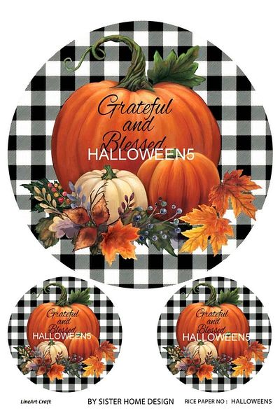 LİNEART Brass Decopage Paper La-halloween5