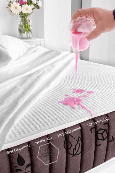 Senpai 3D-Pad 100% Liquid Waterproof Single-Double Cotton Mattress Pad - Quiet and Corner Elastic