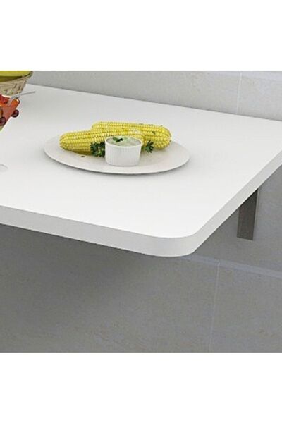 Kydonia Home 60x110 Cm Oval Köşeli Duvara Monte Kırma Katlanır Masa