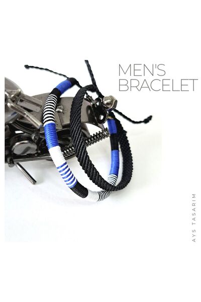 AYS TASARIM 2'li Renkli İp Bileklik.Makrome Şans Bilekliği. Rasta İp Bileklik