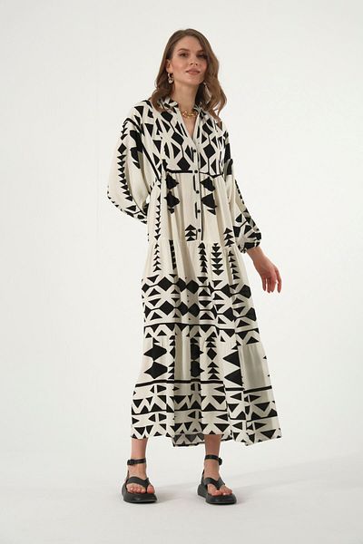 ABBRA Women's Katleya Model 100% Cotton Summer Dress