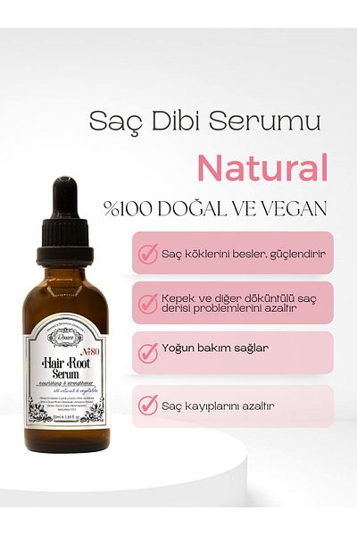 Rosece 50 ml Hair Bottom Serum - Itching Loss, Nourishing Argan, Rosemary, Pine, Caffeine