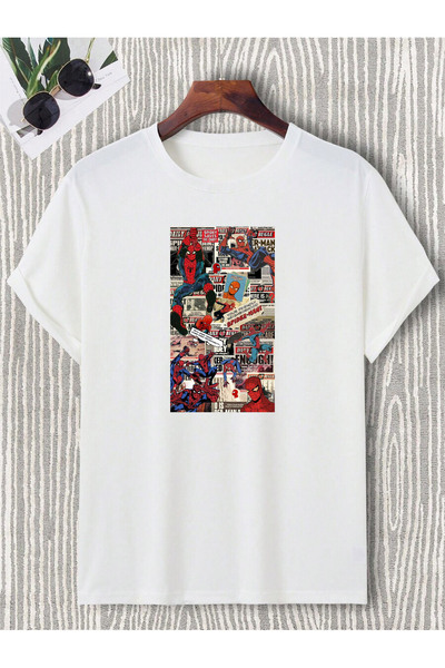 donamod هدية كارتون مارفل - تي شيرت رجالي سبايدرمان كبير الحجم للجنسين