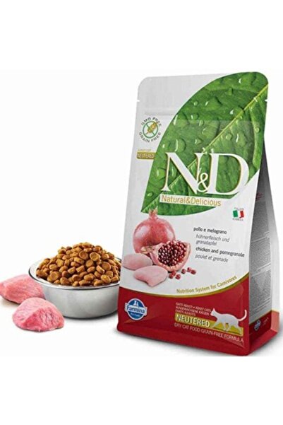 N&D Tahılsız Tavuklu Ve Narlı Kısırlaştırılmış Yetişkin Kedi Maması 5 Kg