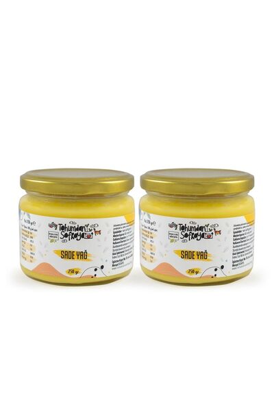 tohumdan sofraya Kazdağları'ndan Sade Yağ 2'li Paket 250gr Ghee -Laktozsuz Kazeinsiz -Saf Yağ/ Sadeyağ