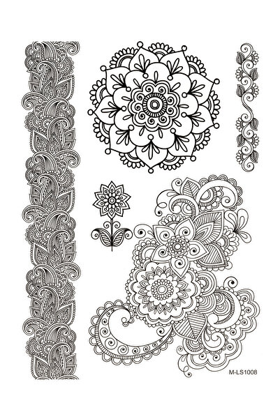 BP Tattoo Mandala Motifli Geçici Kadın Dövme Tattoo