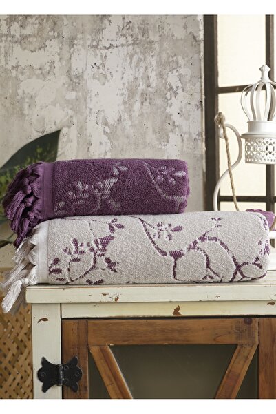 Dantela 50X90 + 85X150 PAMUKLU JAKARLI HAVLU SETİ (2'Lİ)-Kod 8961