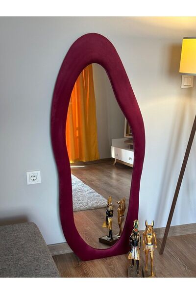 AYDEMİR HOME Asimetrik Boy Aynası Kumaş Çerçeveli