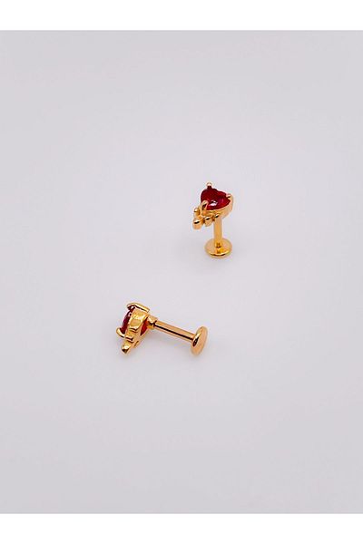 Trinos Surgical Steel Piercing Zircon Heart Drop Stone Cartilage Helix Tragus Piercing (1 piece)
