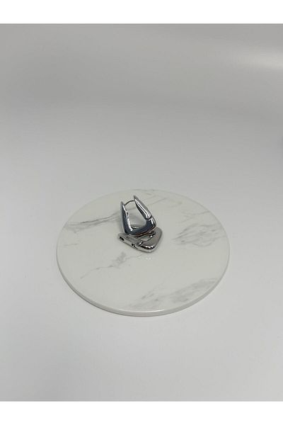 Trinos Steel Bag Earrings Silver