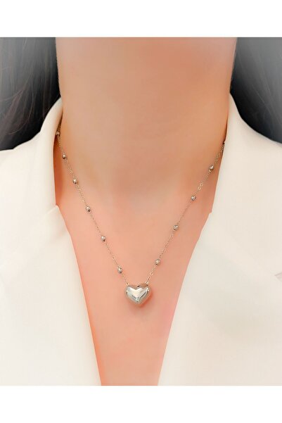 Trinos قلادة من الفولاذ على شكل قلب منحني قلادة دوريكا