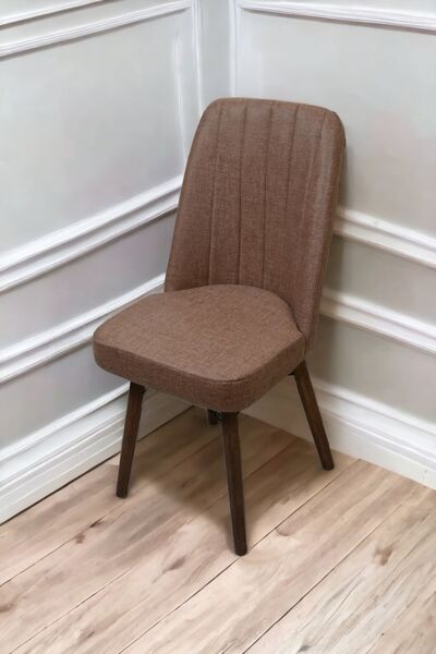 baresmu Mutfak Sandalyesi Yemek Odası Sandalyesi 6 Adet Açık Kahve Pinoteks B...