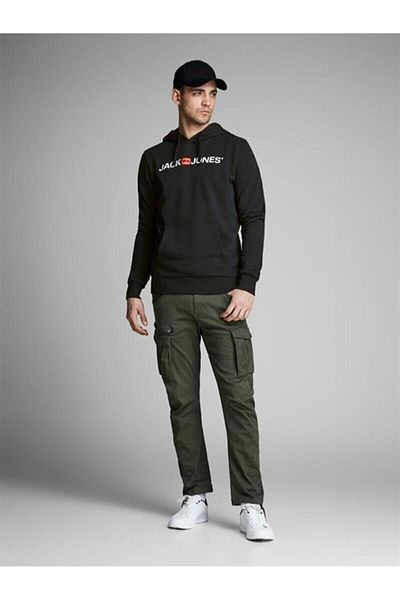 Jack & Jones Hanorac negru Ecorp pentru bărbați Jack&Jones - Logo vechi, Noos 12137054