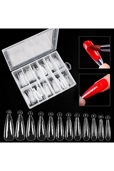 Nail Master 12 Farklı Boy 120 Adet Stiletto Poly Jel Kalıp Tips Polijel 120'Lİ