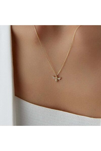 HAMZA YILMAZ MÜCEVHERAT 14 Ayar Minimal Arı Altın Kolye