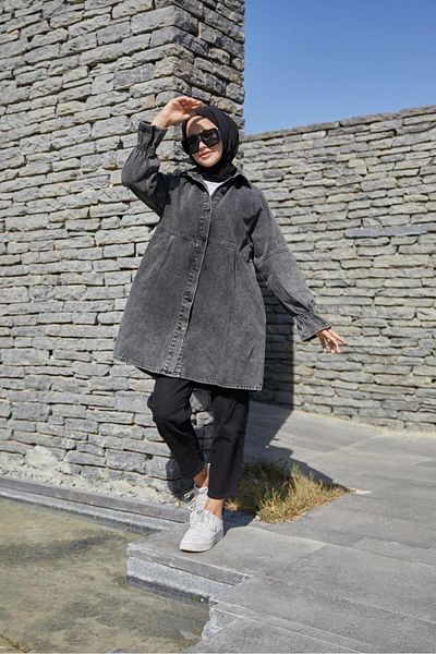ENZİM JEANS Oversize Women's Denim Jacket
