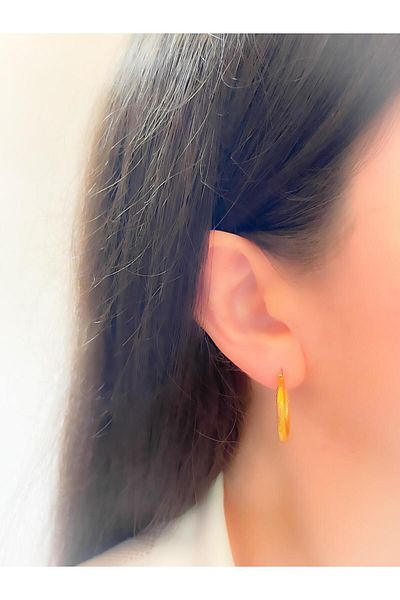 Trinos Vintage Steel Earrings - Hoop Earrings 25mm Diameter