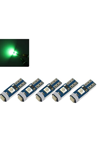 ZEMBİL 5 Adet Yeşil T5 Led Kilometre Kadran Ambians Aydınlatma Ampulü