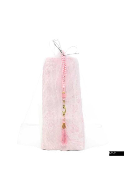 Furkan Neşriyat Orta Boy Tül Kesede Seccade Cam Inci Tesbih Seti