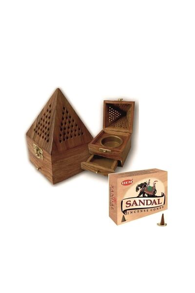 Genel Markalar Ahşap Konik Buhur Tütsü Kutusu Büyükboy Ve 1 Paket ( 10 Adet )