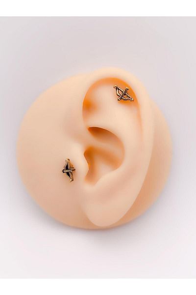 Trinos Surgical Steel Piercing - Spring Figured Cartilage Helix Tragus (1 piece)