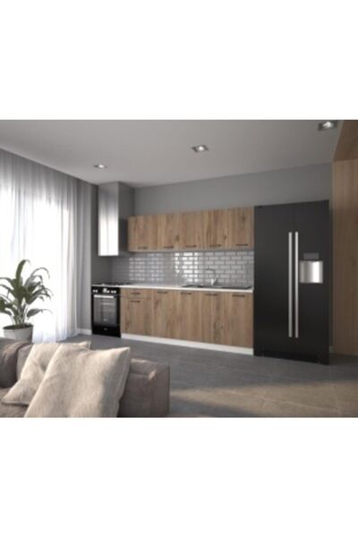 visasconcept 220 Cm Anadolu Hazır Mutfak Dolabı Atlantik Çam