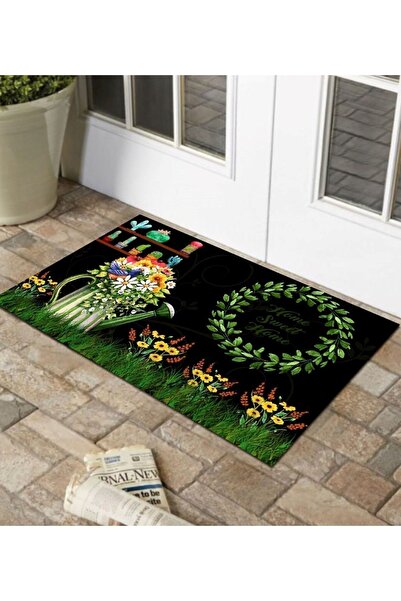 Ardizayn Home Sweet Home 50x80 Cm Dekoratif, Kaymaz, Dökülmez Pamuk Taban Yık...