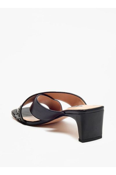 ELLE Women's Cross Strap Slip-On Sandals with Block Heels