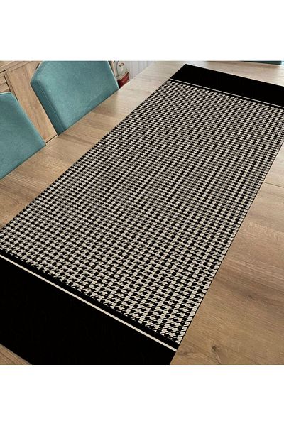 Ardizayn Комплект калъфки за възглавници Houndstooth (MINK-BLACK2), памучен плат, балконски, градински, кухненски кът и 2 части